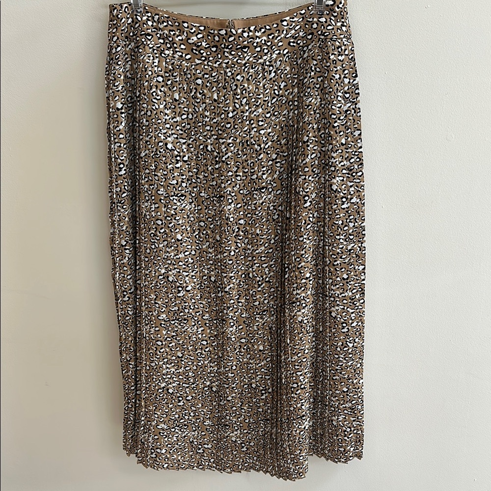 Leopard Print Midi Skirt